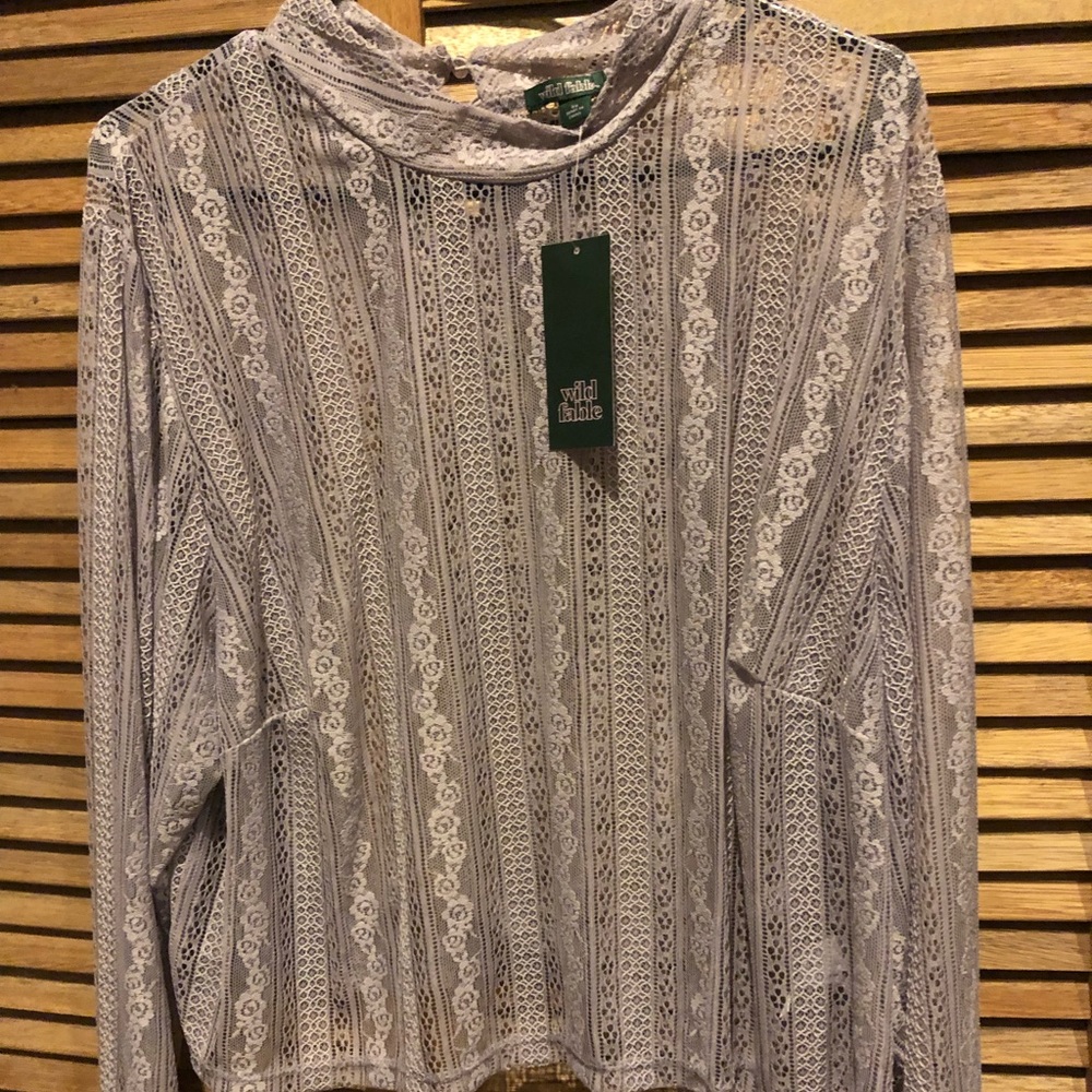 Sheer Purple Turtleneck